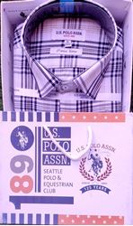 Cool Comfort White & Black Checked Casual Shirt M(38)